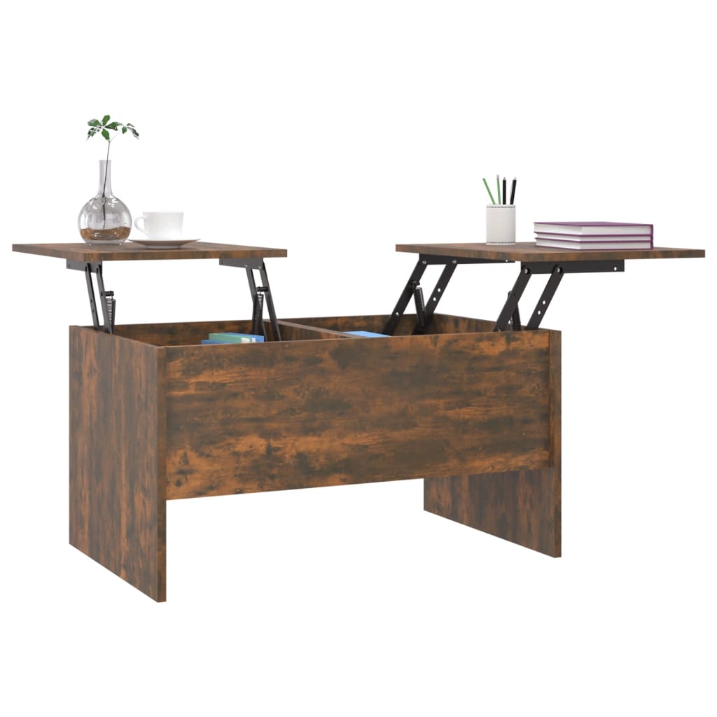 vidaXL Coffee Table Smoked Oak 80x50x42.5 cm Engineered Wood