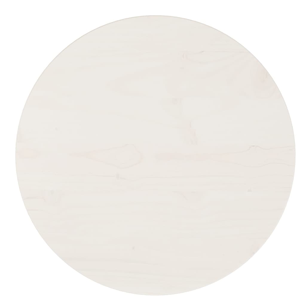 vidaXL Table Top White Ø40x2.5 cm Solid Wood Pine