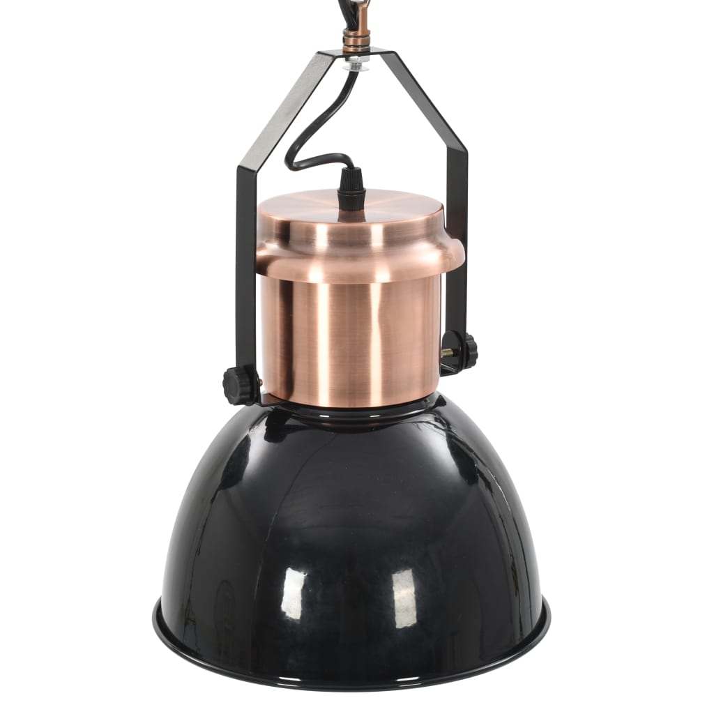 vidaXL Ceiling Lamp 2 pcs Black Round E27