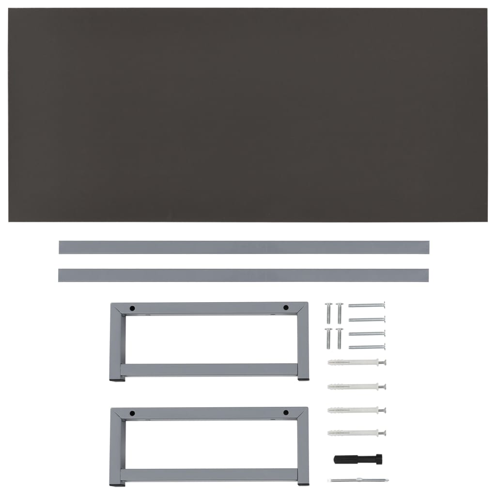 vidaXL Bathroom Wall Shelf for Basin Grey 90x40x16.3 cm