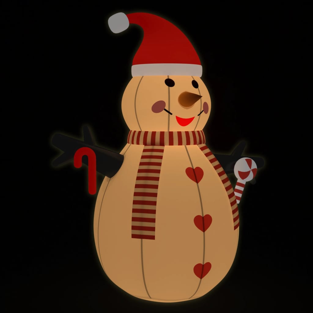 vidaXL Inflatable Snowman with LEDs 360 cm
