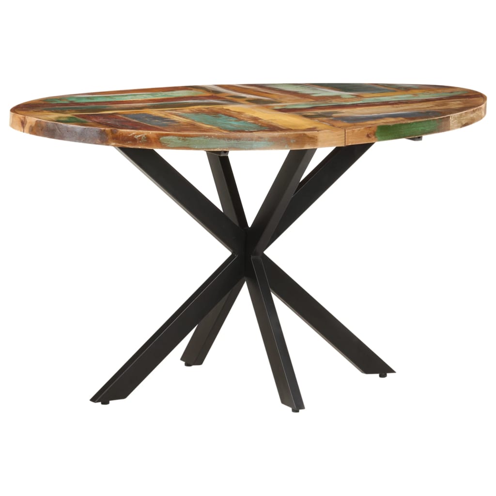 vidaXL Dining Table 140x80x75 cm Solid Reclaimed Wood