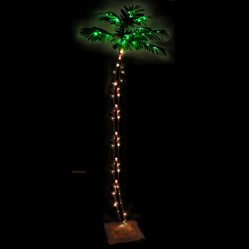 vidaXL LED Palm Tree Warm White 136 LEDs 220 cm