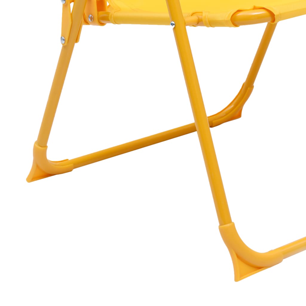 vidaXL 3 Piece Kids' Garden Bistro Set with Parasol Yellow