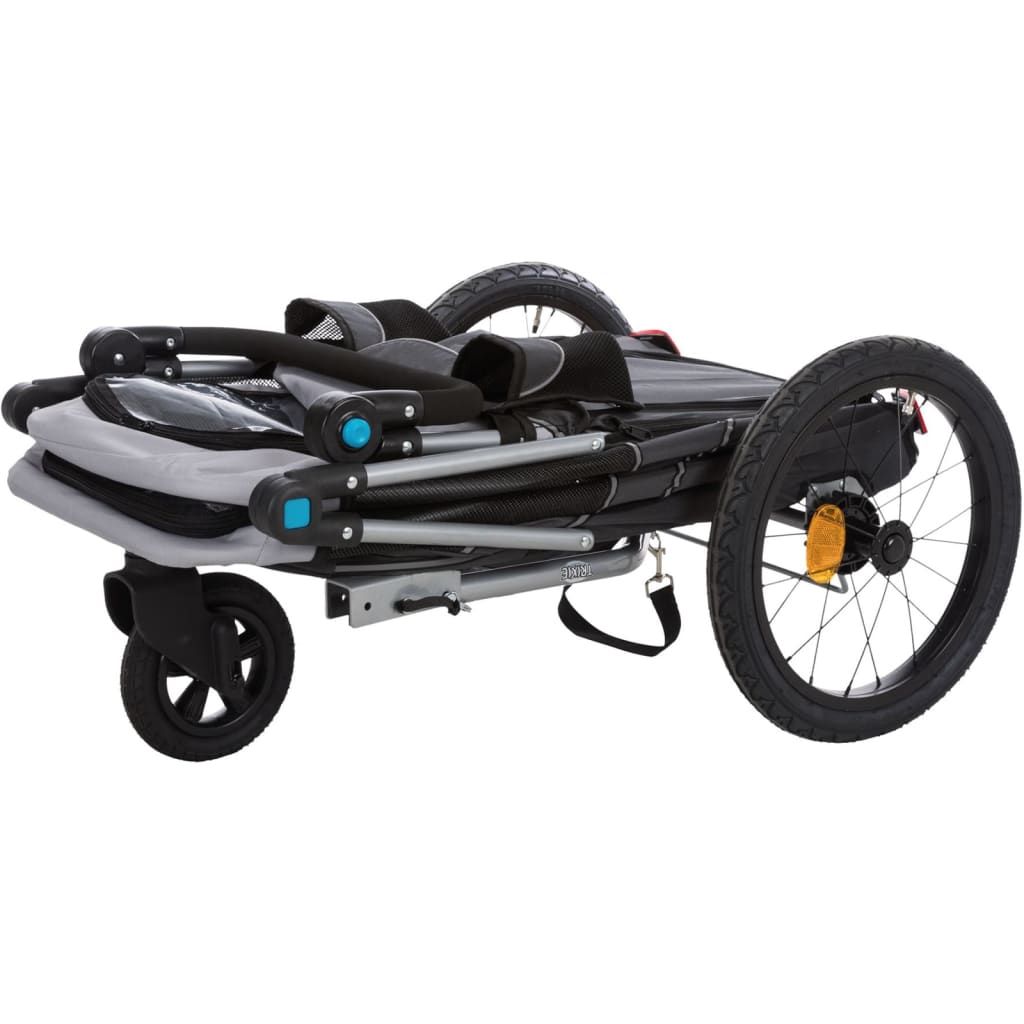 TRIXIE Dog Bicycle Trailer L Grey vidaXL.ie