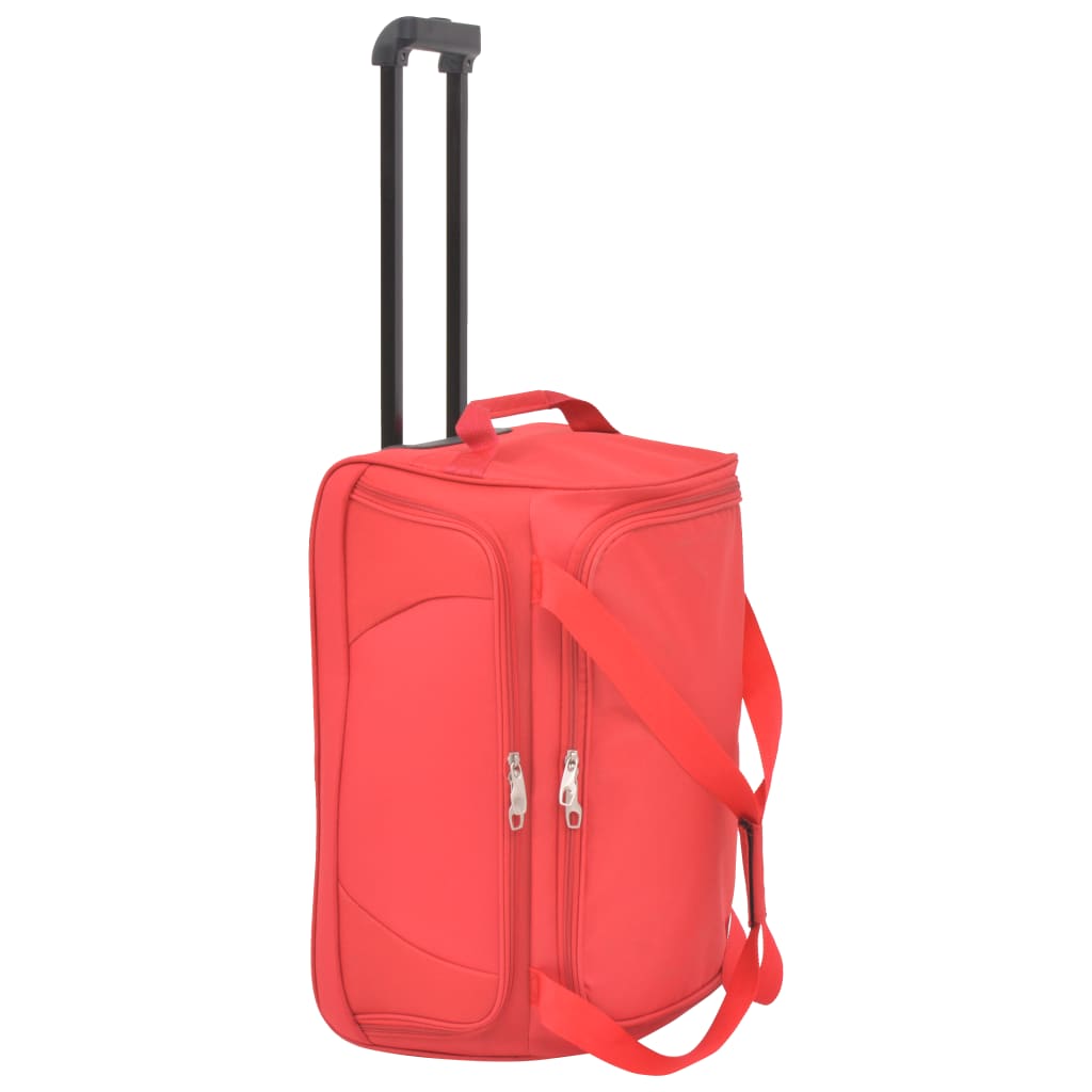 vidaXL 3 Piece Luggage Set Red