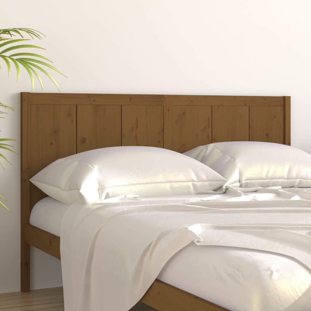 vidaXL Bed Headboard Honey Brown 125.5x4x100 cm Solid Pine Wood