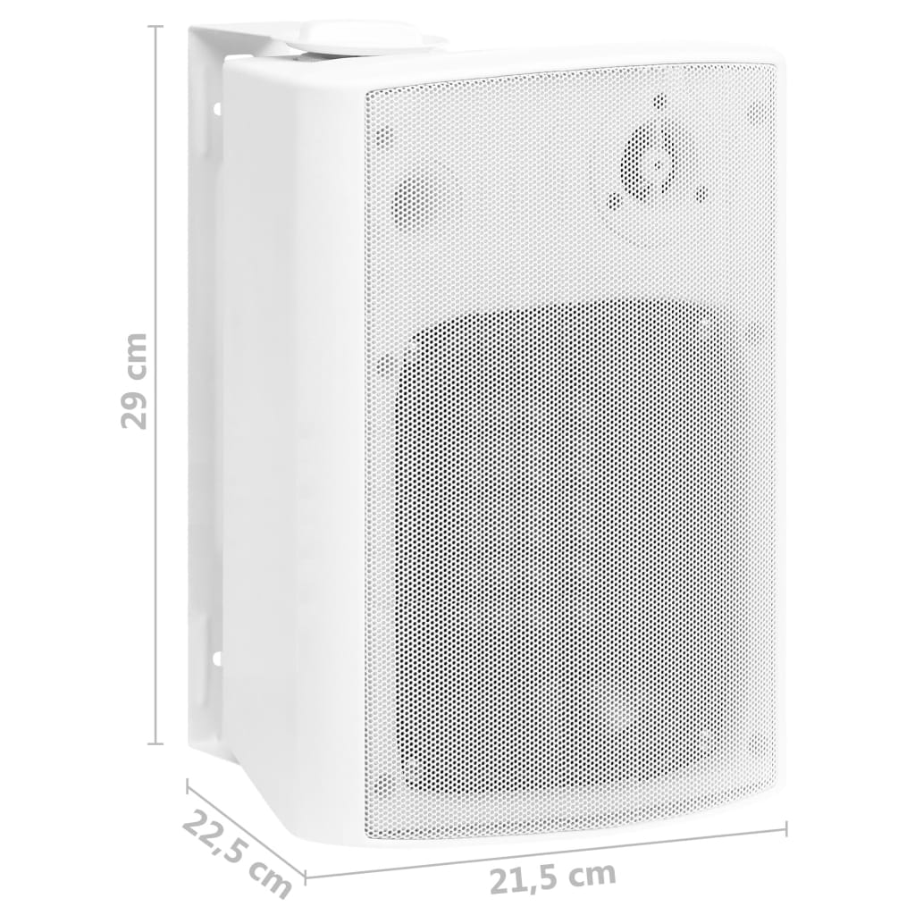 vidaXL Wall-mounted Stereo Speakers 2 pcs White Indoor Outdoor 120 W
