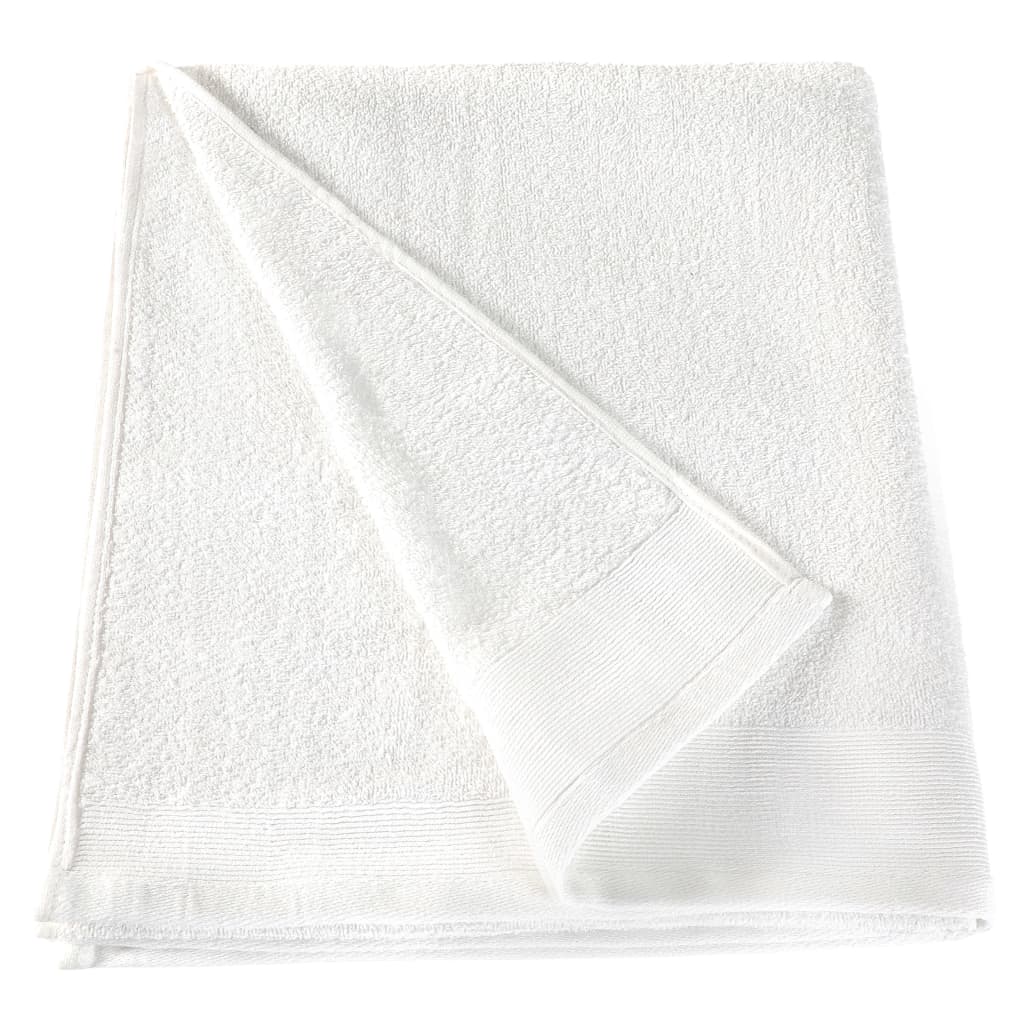 vidaXL Bath Towels 25 pcs Cotton 350 gsm 100x150 cm White