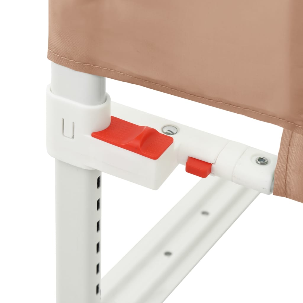 vidaXL Toddler Safety Bed Rail Taupe 200x25 cm Fabric