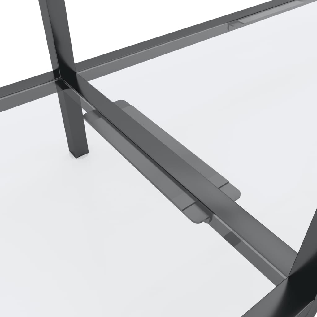 vidaXL Console Table Transparent 160x35x75.5 cm Tempered Glass