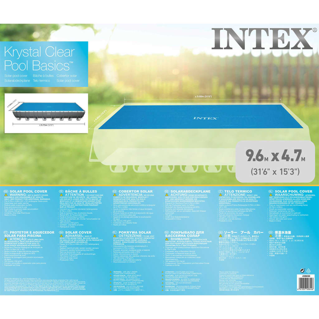 Intex Solar Pool Cover Rectangular 975x488 cm