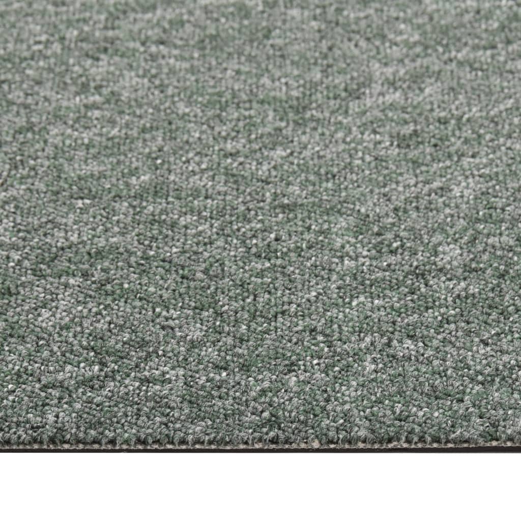 vidaXL Carpet Floor Tiles 20 pcs 5 m² 50x50 cm Green
