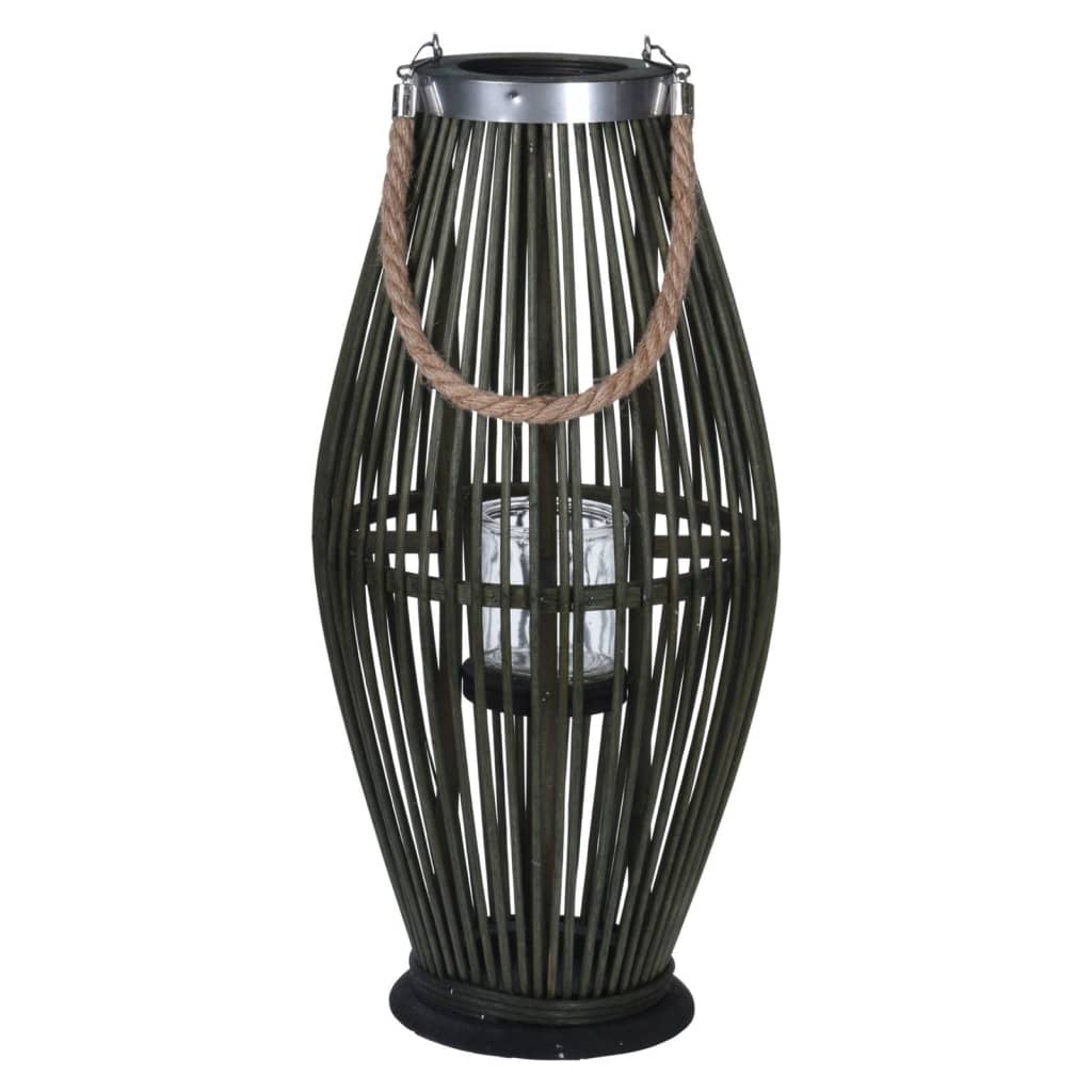 H&S Collection Lantern 24x48 cm Bamboo Green
