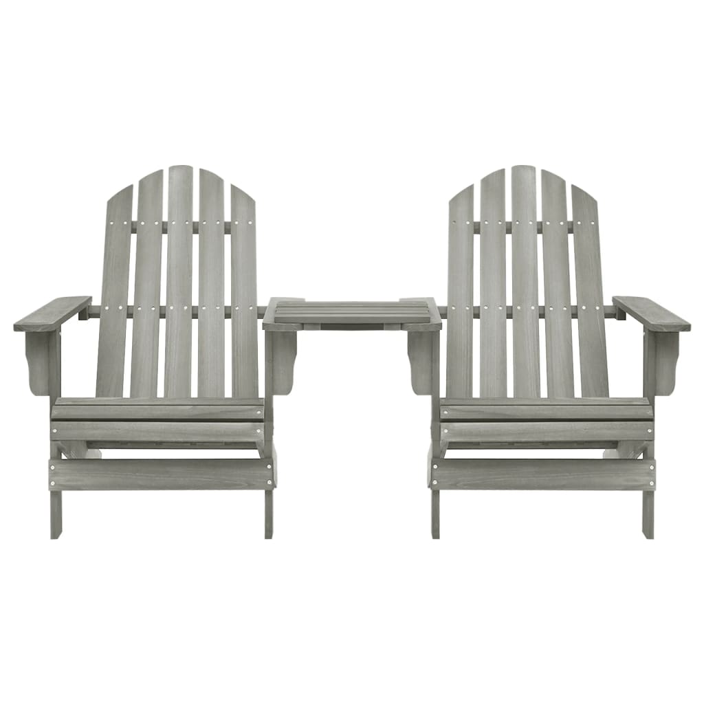 vidaXL Garden Adirondack Chair Solid Fir Wood Grey