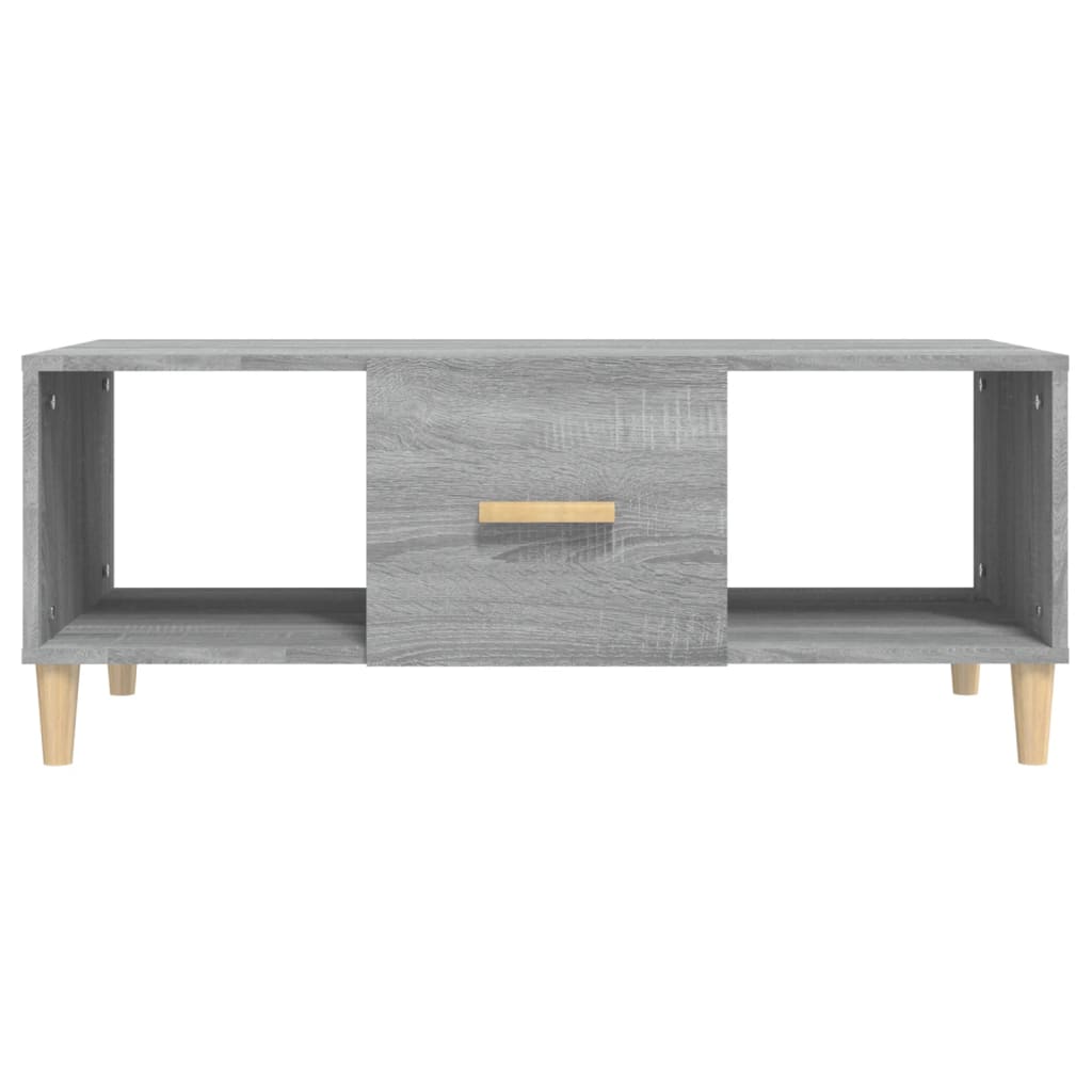 vidaXL Coffee Table Grey Sonoma 102x50x40 cm Engineered Wood