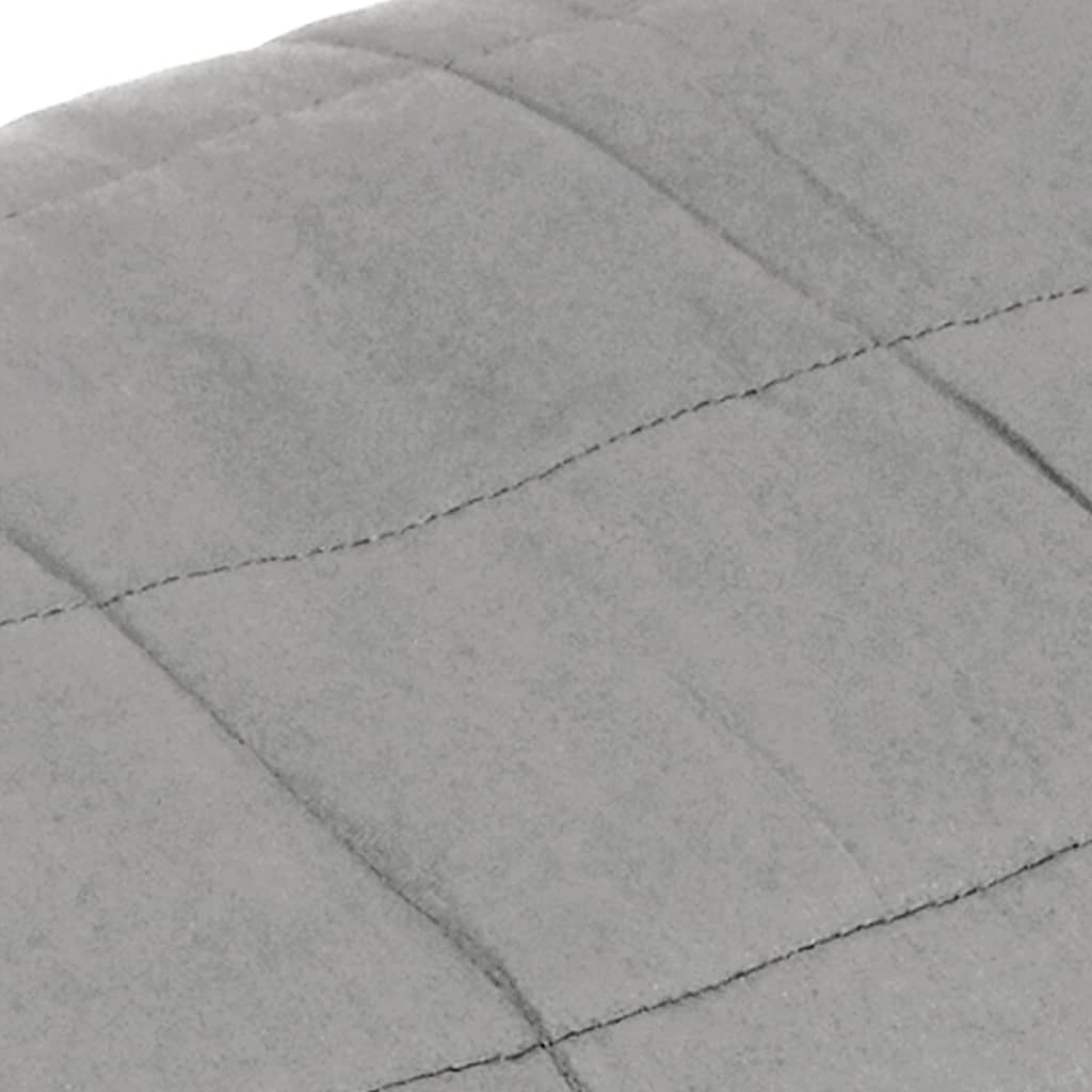 vidaXL Weighted Blanket Grey 135x200 cm Single 6 kg Fabric