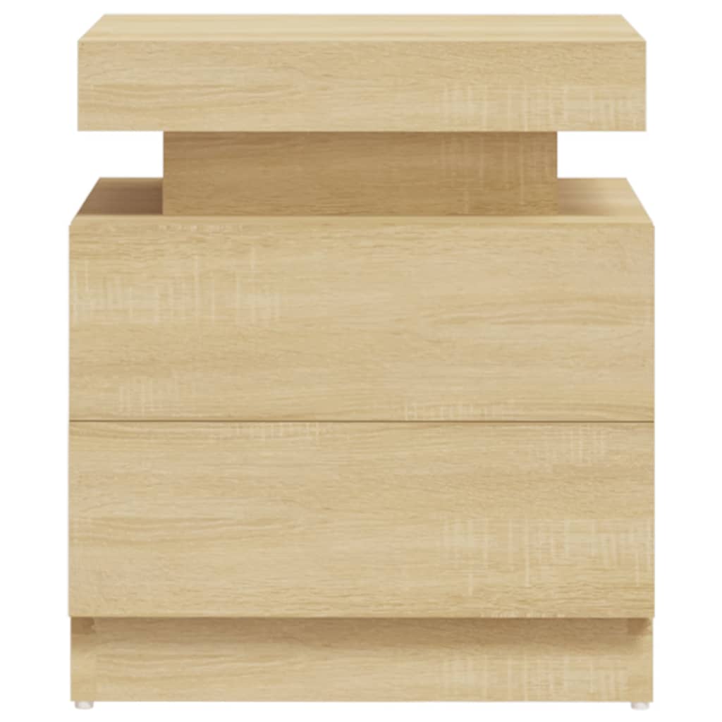 vidaXL Bedside Cabinet Sonoma Oak 45x35x52 cm Engineered Wood