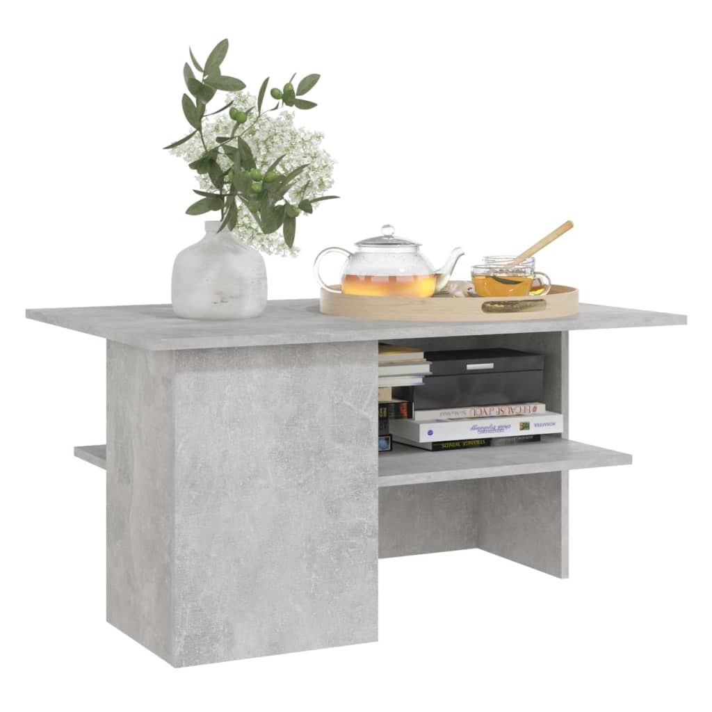 vidaXL Coffee Table Concrete Grey 90x60x46.5 cm Engineered Wood