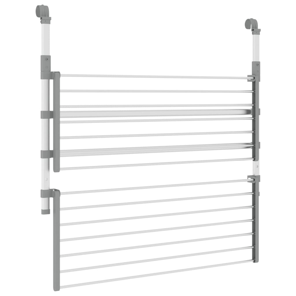 vidaXL Drying Rack for Balcony 89x25x(60-95) cm Aluminium