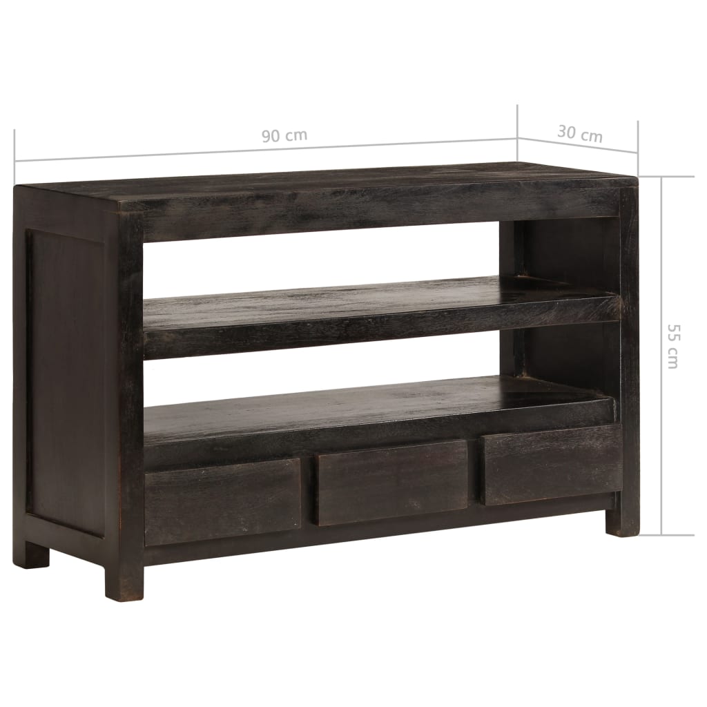 vidaXL TV Cabinet Solid Acacia Wood 90x30x55 cm Dark Brown