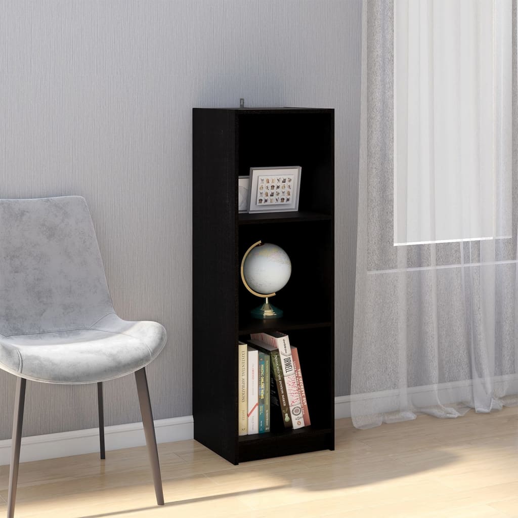 vidaXL Book Cabinet/Room Divider Black 36x33x110 cm Solid Pinewood
