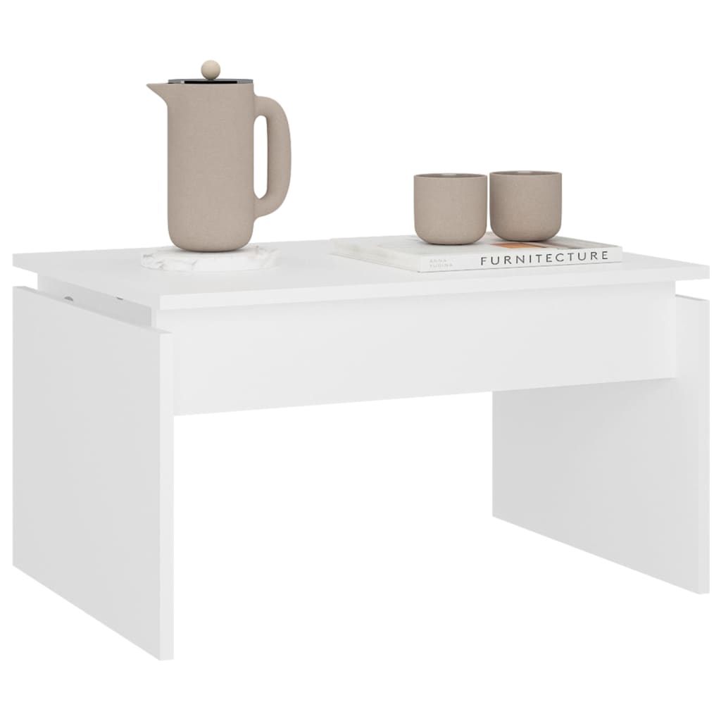 vidaXL Coffee Table White 68x50x38 cm Engineered Wood