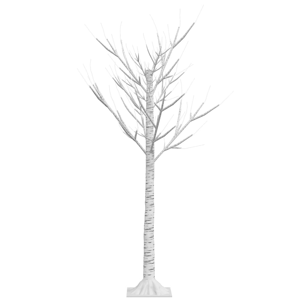 vidaXL Christmas Tree 120 LEDs 1.2m Warm White Willow Indoor Outdoor