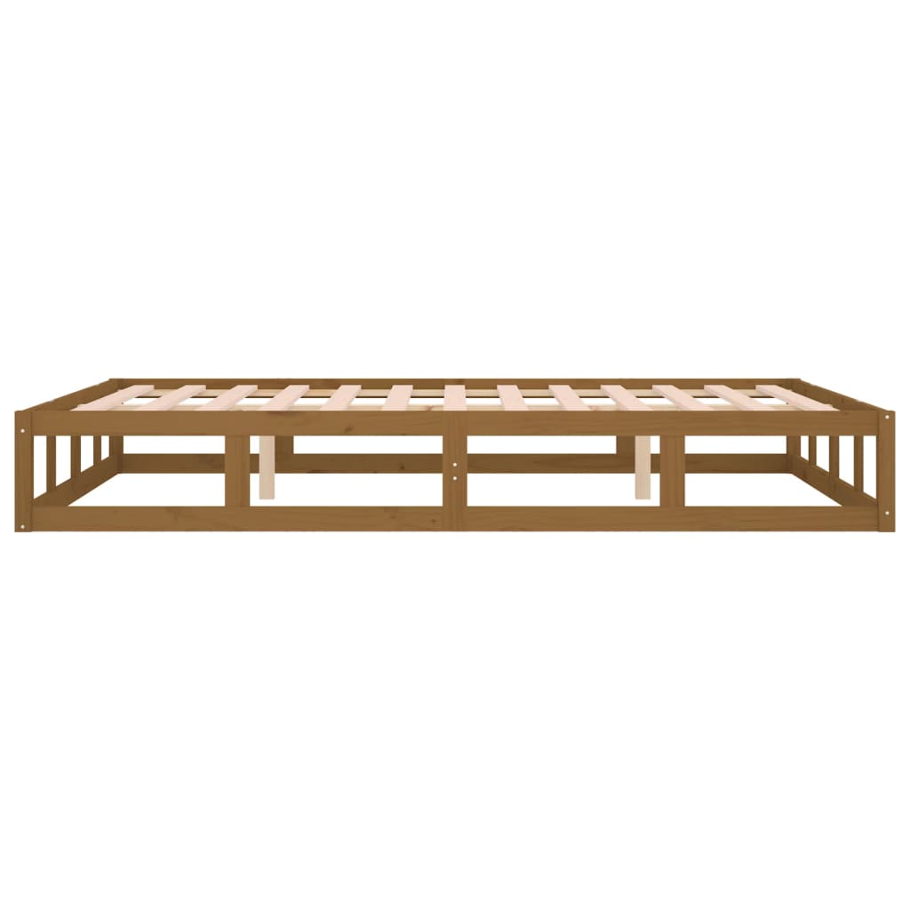 vidaXL Bed Frame Honey Brown 200x200 cm Solid Wood