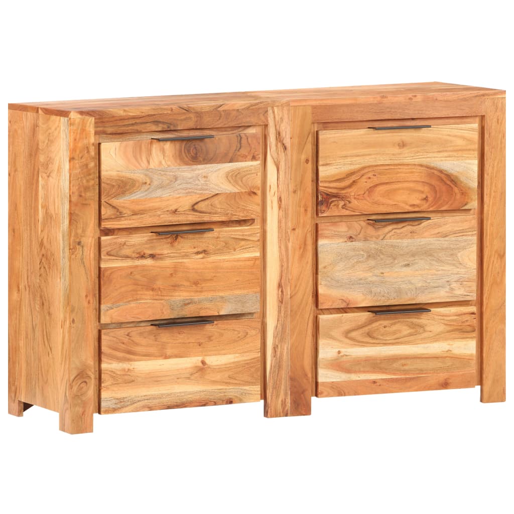vidaXL Drawer Cabinet 118x33x75 cm Solid Acacia Wood