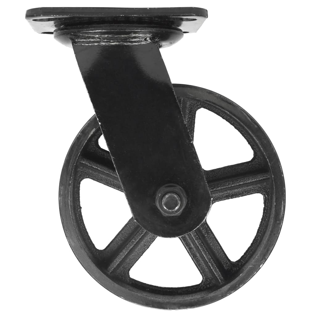 Mac Lean Swivel Caster Wheel 150 mm 2 pcs Black