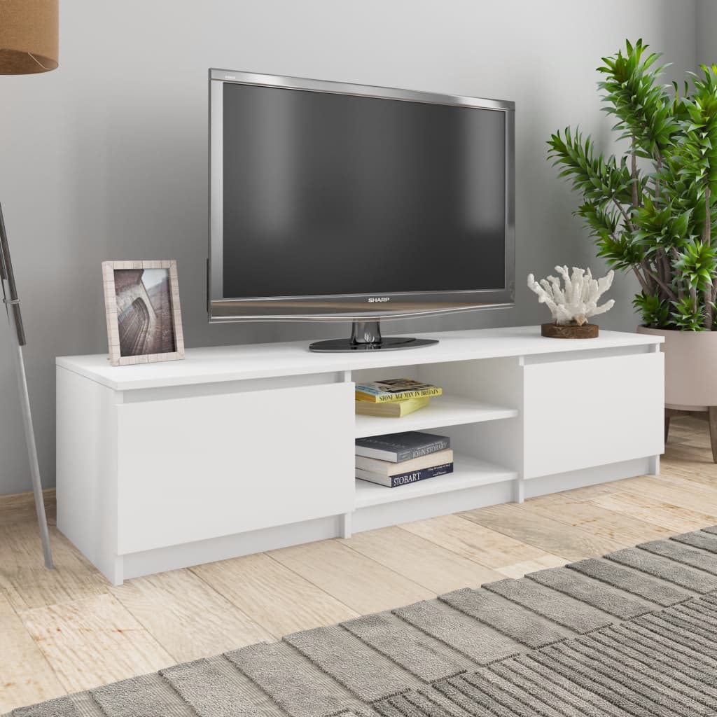 vidaXL TV Cabinet White 140x40x35.5 cm Chipboard