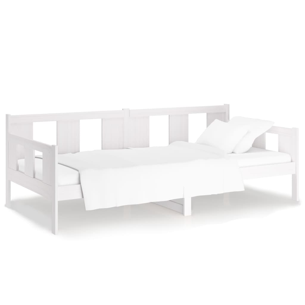 vidaXL Day Bed White Solid Wood Pine 90x190 cm