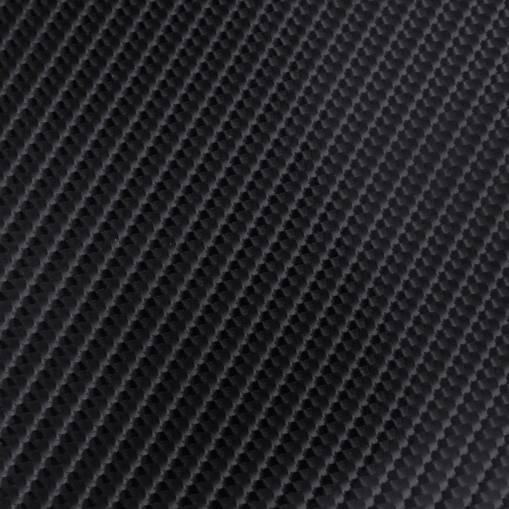vidaXL Carbon Fiber Vinyl Car Film 4D Black 152 x 200 cm