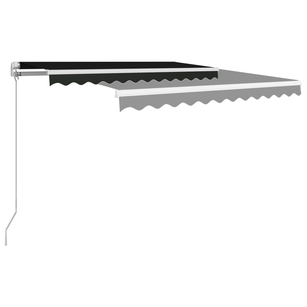 vidaXL Manual Retractable Awning 350x250 cm Anthracite