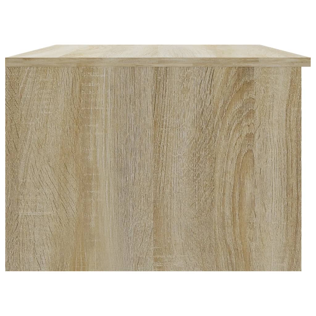 vidaXL Coffee Table White and Sonoma Oak 50x50x36 cm Engineered Wood