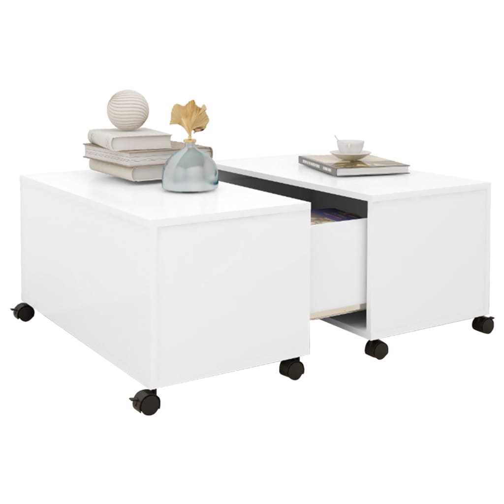 vidaXL Coffee Table White 75x75x38 cm Engineered Wood
