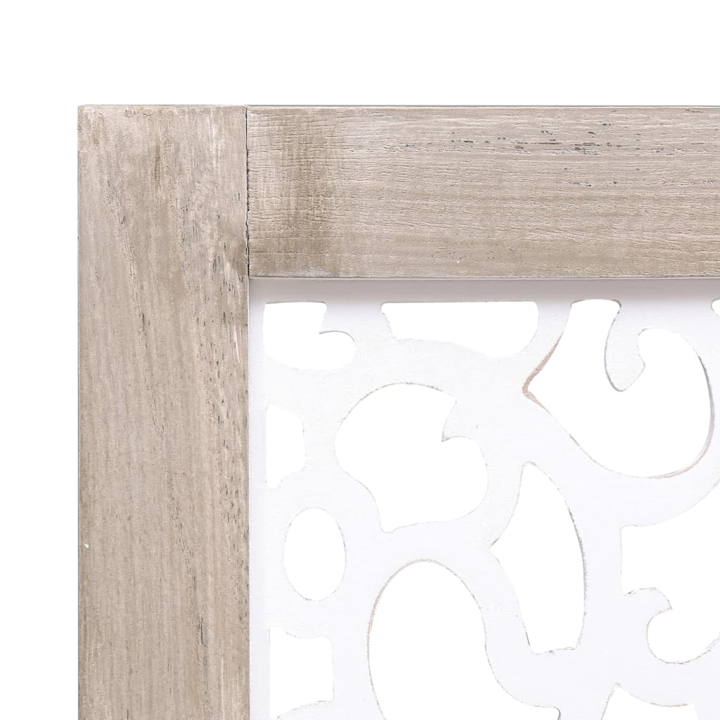 vidaXL 3-Panel Room Divider White 105x165 cm Solid Wood