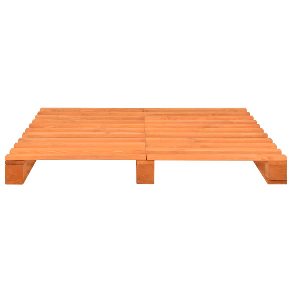 vidaXL Pallet Bed Frame Brown Solid Pine Wood 160x200 cm