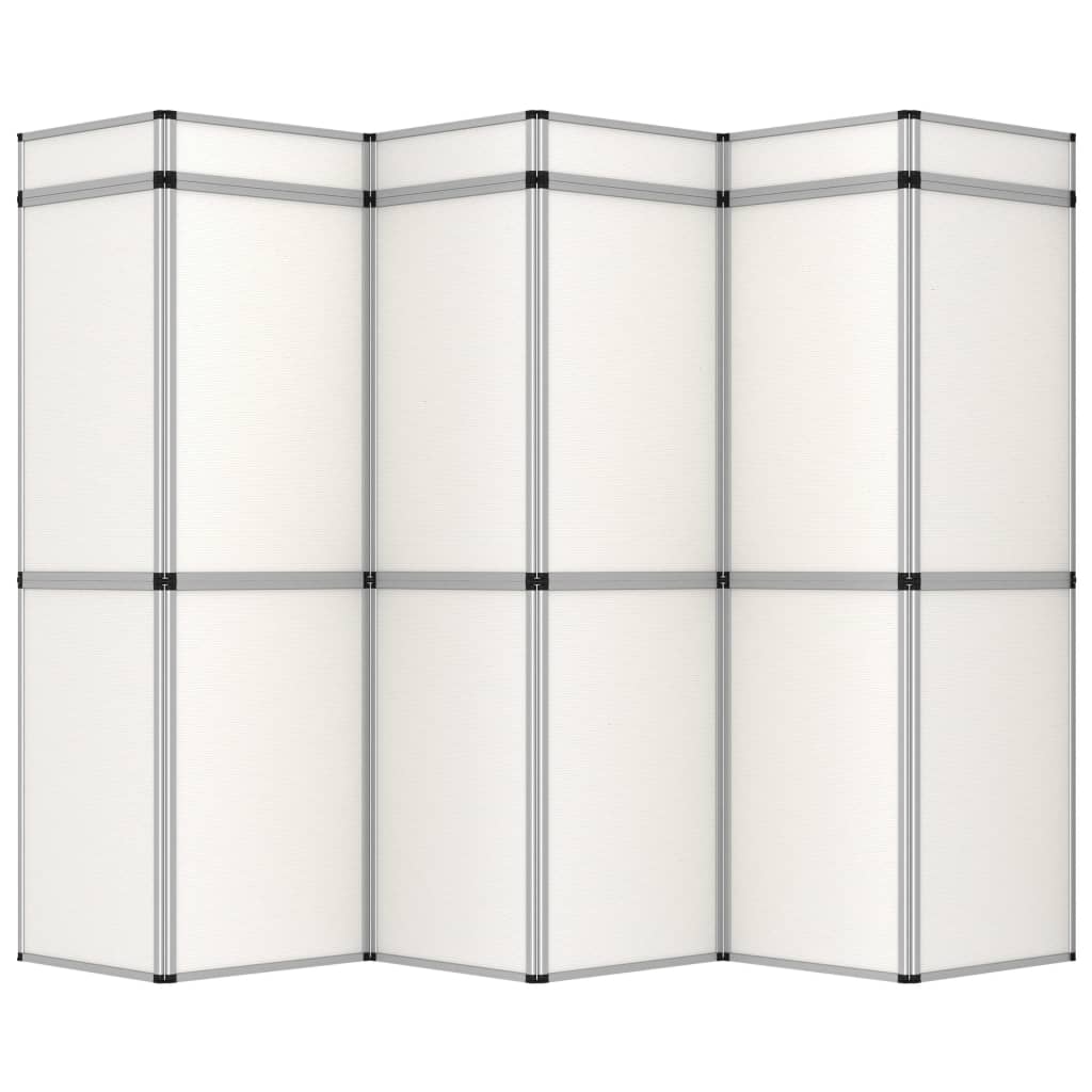 vidaXL 18-Panel Folding Exhibition Display Wall 362x200 cm White