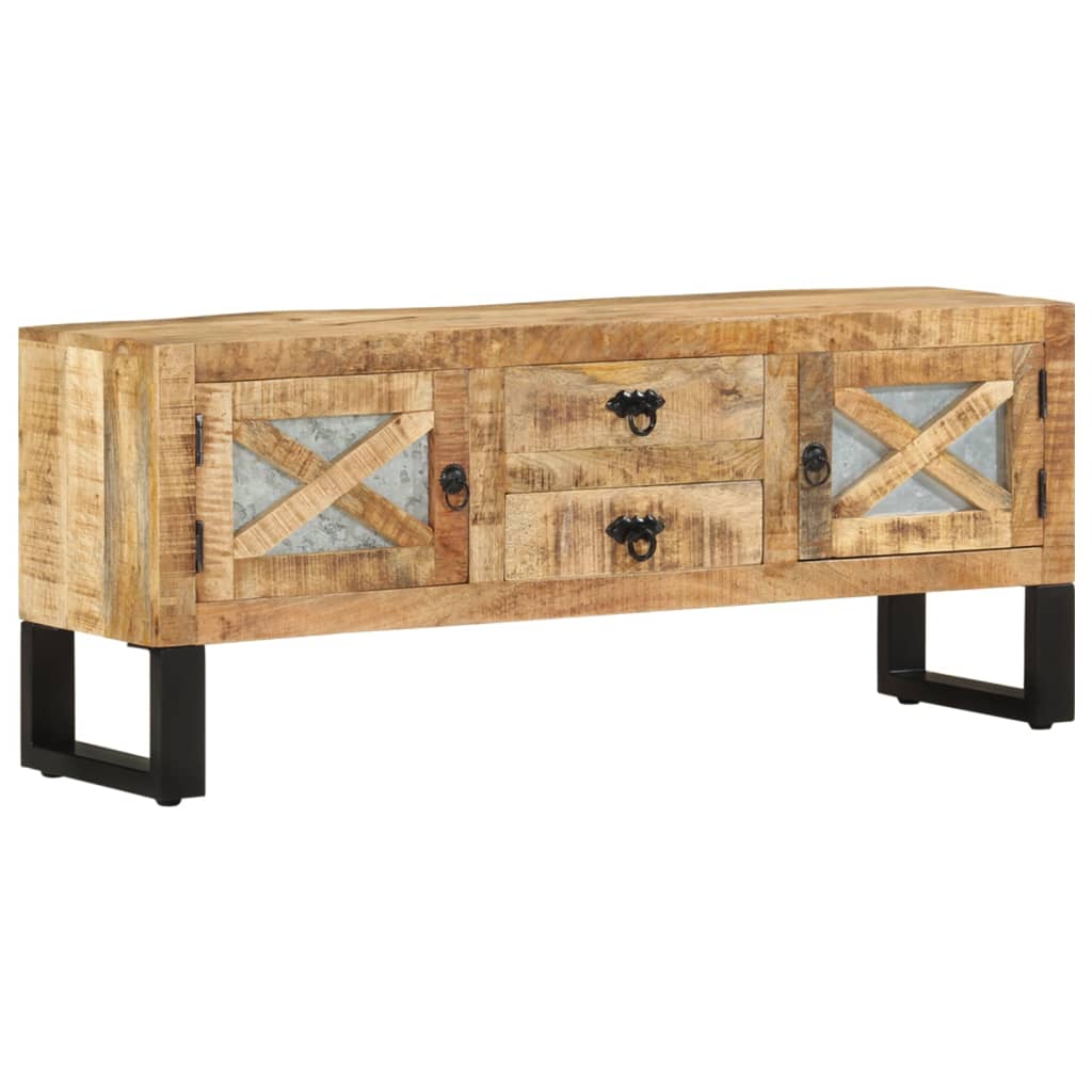 vidaXL TV Cabinet 110x30x45 cm Rough Mango Wood