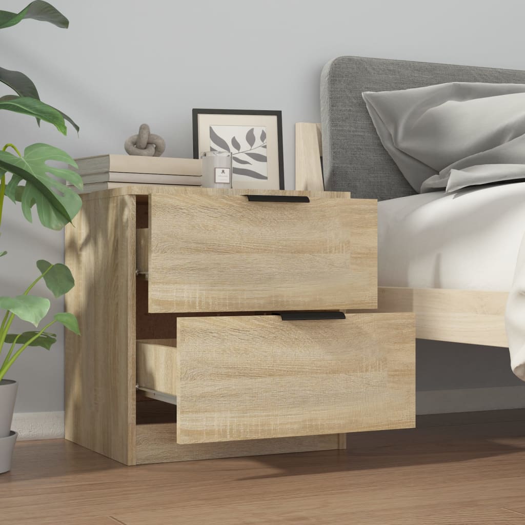 vidaXL Bedside Cabinet Sonoma Oak Engineered Wood