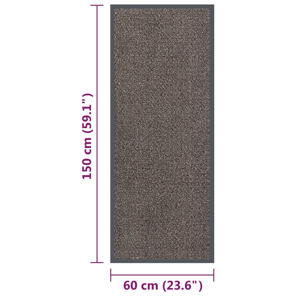 vidaXL Doormat Tufted 60x150 cm Dark Brown