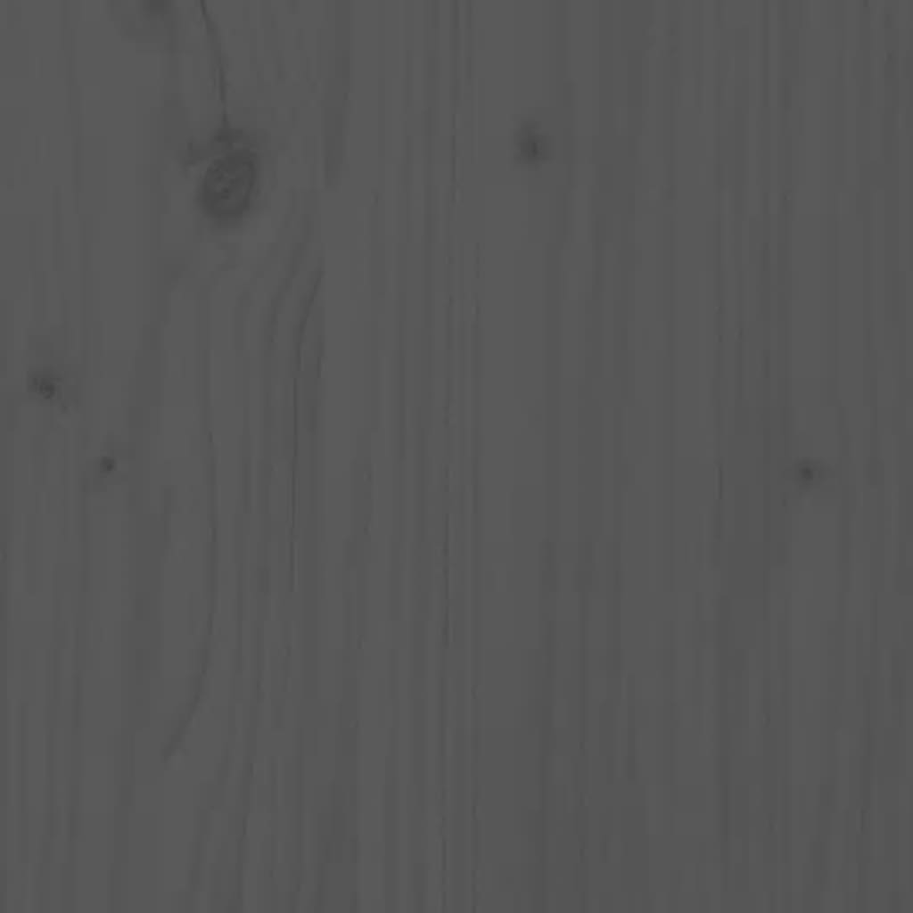 vidaXL Headboard Grey 126x4x100 cm Solid Wood Pine