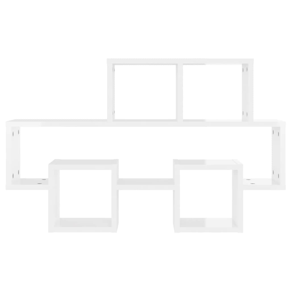 vidaXL Car-shaped Wall Shelf High Gloss White 82x15x51 cm Engineered Wood