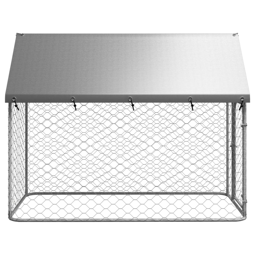 vidaXL Outdoor Dog Kennel with Roof 200x100x150 cm