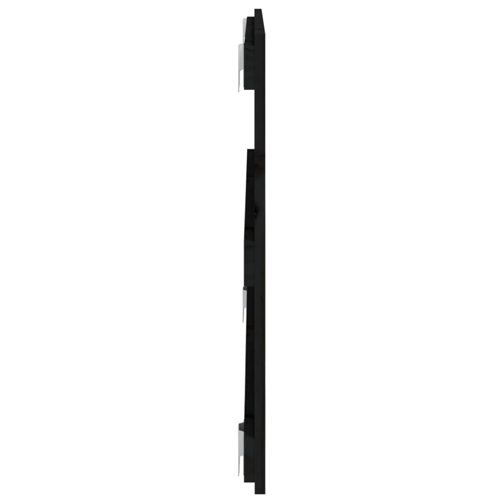 vidaXL Wall Headboard Black 95.5x3x60 cm Solid Wood Pine