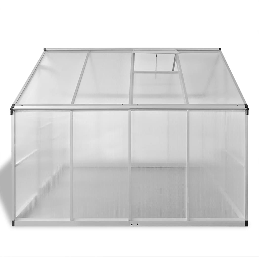 vidaXL Reinforced Aluminium Greenhouse with Base Frame 6.05 m²