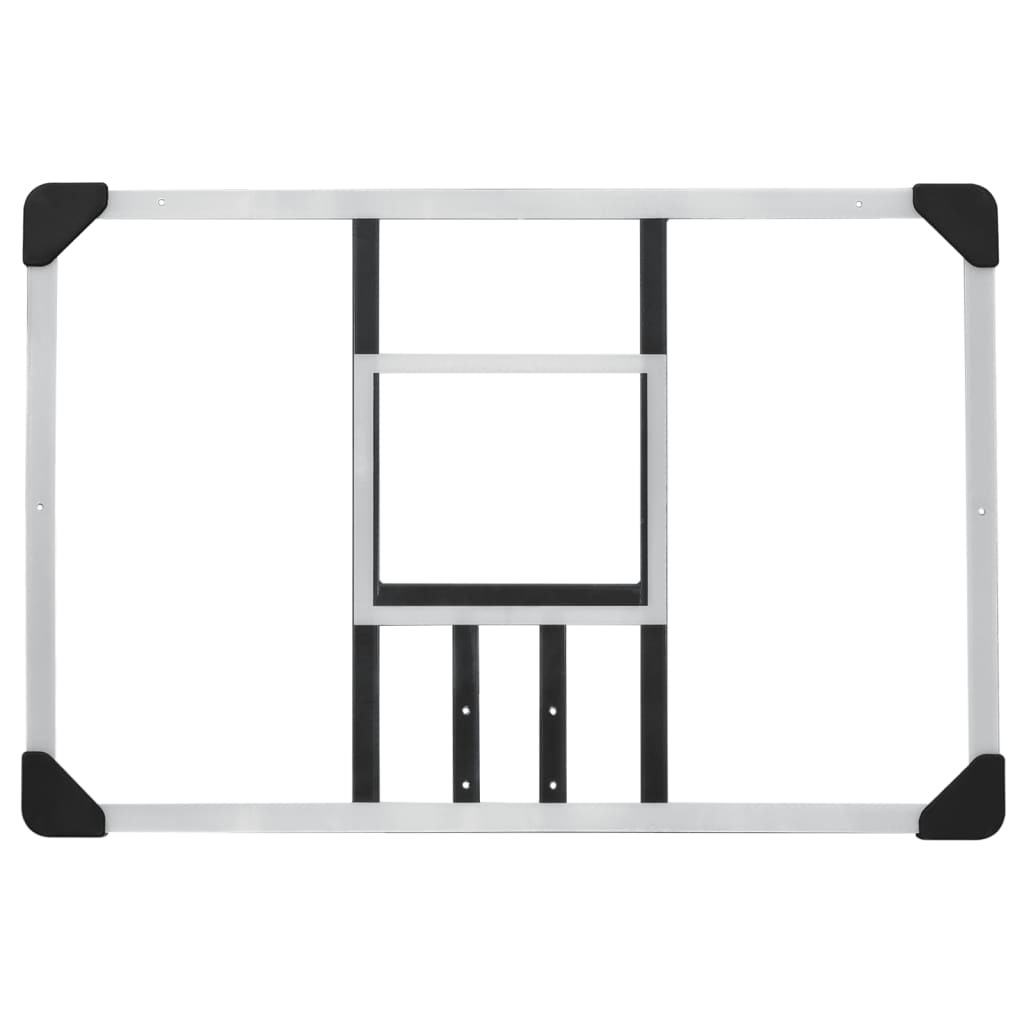vidaXL Basketball Backboard Transparent 90x60x2.5 cm Polycarbonate