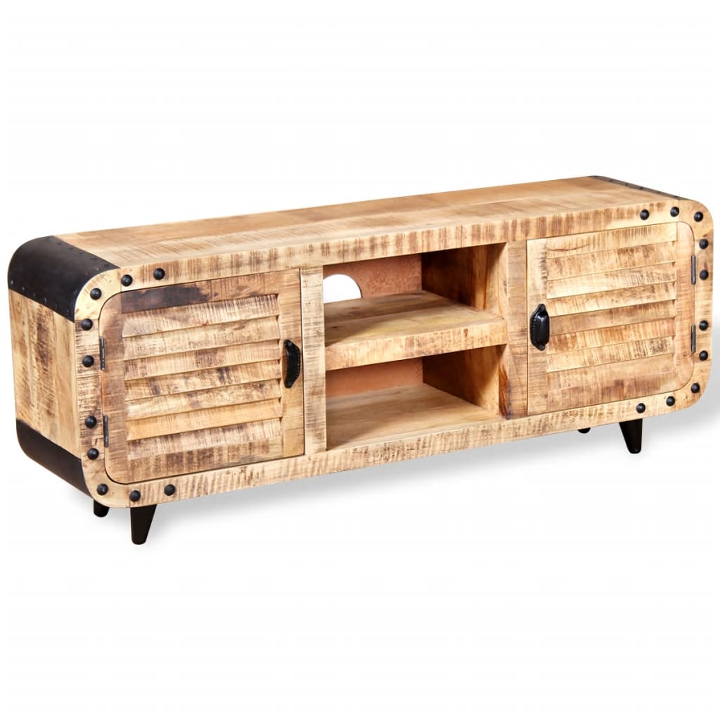 vidaXL TV Cabinet Rough Mango Wood 120x30x50 cm